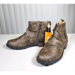 Sporto Misty Cold Weather Boots Womens 9M Brown Faux Fur Lined Ankle Booties
